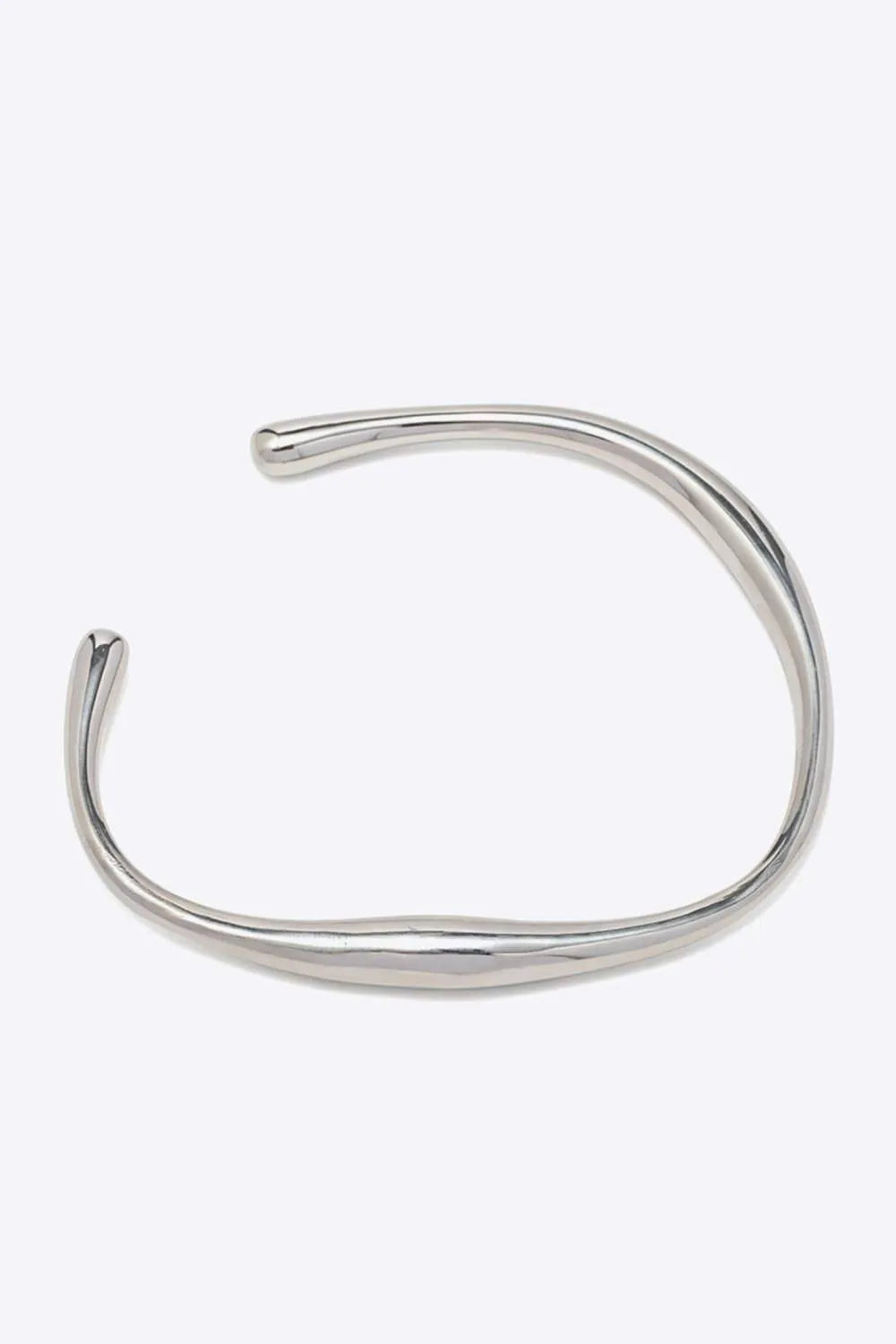 Stainless Steel Open Bracelet Silver One Size Bracelets - Tophatter Daily Deals